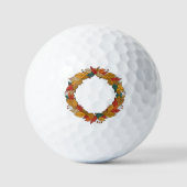 Fall Leaf Wreath Circle Golfball (Vorderseite)