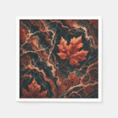 Fall Leafy Rust Marmor Textur Decoupage Napkins Serviette (Vorderseite)