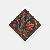 Fall Leafy Rust Marmor Textur Decoupage Napkins Serviette (Ecke)