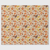 Fall Leaves and Acorns Seamless Geschenkpapier (Flach)