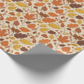 Fall Leaves and Acorns Seamless Geschenkpapier (Ecke)