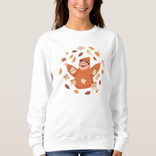 Fall Leaves Art | Playful Autumn Design Sweatshirt (Vorderseite)