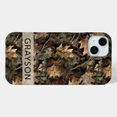Fall Leaves Camouflage Personalized Case-Mate iPhone Hülle (Rückseite (Horizontal))