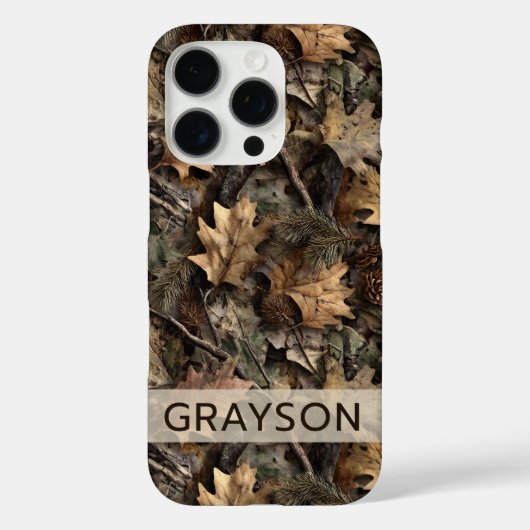 Fall Leaves Camouflage Personalized Case-Mate iPhone Hülle (Rückseite)