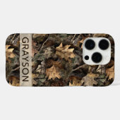 Fall Leaves Camouflage Personalized Case-Mate iPhone Hülle (Rückseite (Horizontal))