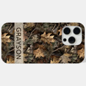 Fall Leaves Camouflage Personalized Case-Mate iPhone Hülle (Rückseite (Horizontal))
