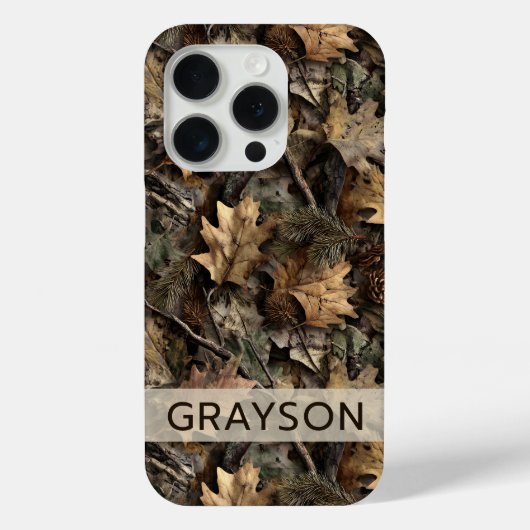 Fall Leaves Camouflage Personalized Case-Mate iPhone Hülle (Rückseite)