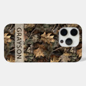 Fall Leaves Camouflage Personalized Case-Mate iPhone Hülle (Rückseite (Horizontal))