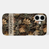 Fall Leaves Camouflage Personalized Case-Mate iPhone Hülle (Rückseite (Horizontal))
