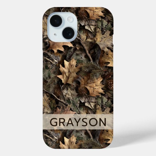 Fall Leaves Camouflage Personalized Case-Mate iPhone Hülle (Rückseite)