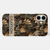 Fall Leaves Camouflage Personalized Case-Mate iPhone Hülle (Rückseite (Horizontal))