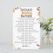 Fall Leaves Customisable Would She Rather Game (Stehend Vorderseite)