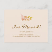 Fall Leaves I've Moved Moving Ankündigungspostkarte (Vorderseite)