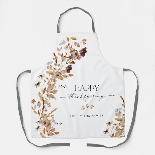 Fall Leaves Thanksgiving All-Over Print Apron Schürze (Vorderseite)