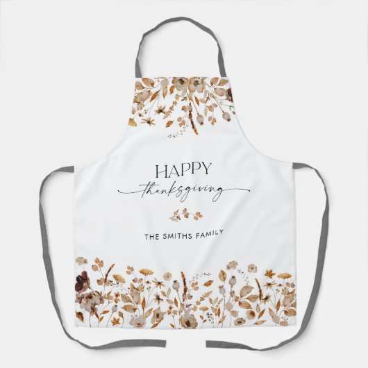 Fall Leaves Thanksgiving All-Over Print Apron Schürze (Vorderseite)