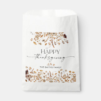 Fall Leaves Thanksgiving Dinner Favor Bags Geschenktütchen