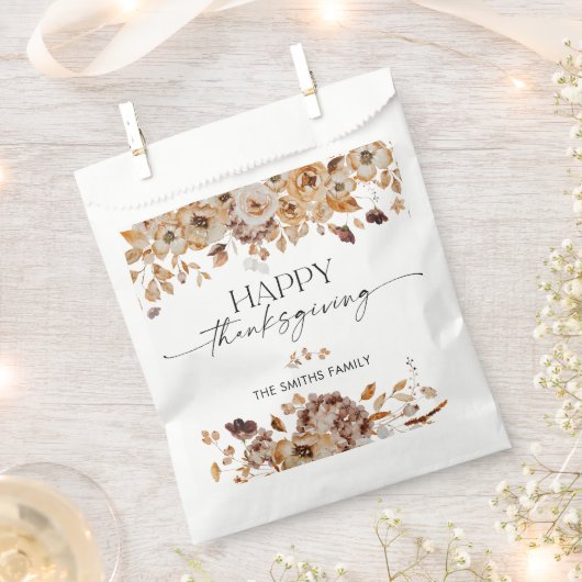 Fall Leaves Thanksgiving Dinner Favor Bags Geschenktütchen (Ausgeschnitten)