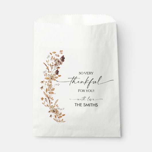 Fall Leaves Thanksgiving Dinner Favor Bags Geschenktütchen (Vorderseite)