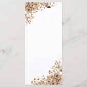 Fall Leaves Thanksgiving Dinner Flat Menu Menükarte (Rückseite)