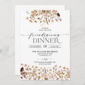 Fall Leaves Thanksgiving Dinner Invitation Einladung (Vorne/Hinten)