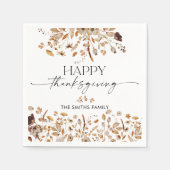 Fall Leaves Thanksgiving Dinner Paper Napkin Serviette (Vorderseite)
