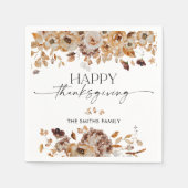 Fall Leaves Thanksgiving Dinner Paper Napkin Serviette (Vorderseite)