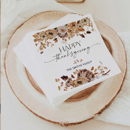 Fall Leaves Thanksgiving Dinner Paper Napkin Serviette
