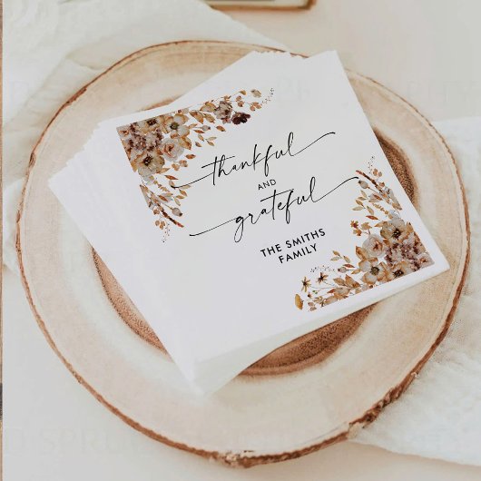 Fall Leaves Thanksgiving Dinner Paper Napkin Serviette