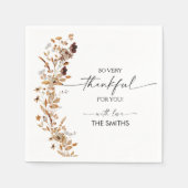 Fall Leaves Thanksgiving Dinner Paper Napkin Serviette (Vorderseite)