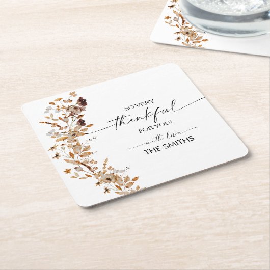  Fall Leaves Thanksgiving Dinner Rechteckiger Pappuntersetzer (angewinkelt)