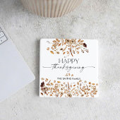 Fall Leaves Thanksgiving Dinner Rechteckiger Pappuntersetzer