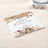 Fall Leaves Thanksgiving Dinner  Rechteckiger Pappuntersetzer (angewinkelt)