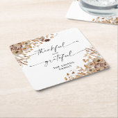 Fall Leaves Thanksgiving Dinner Rechteckiger Pappuntersetzer (angewinkelt)