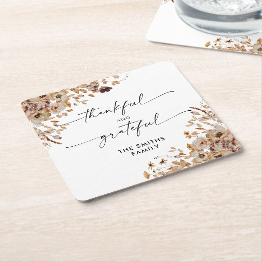 Fall Leaves Thanksgiving Dinner Rechteckiger Pappuntersetzer (angewinkelt)