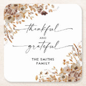 Fall Leaves Thanksgiving Dinner Rechteckiger Pappuntersetzer (Vorderseite)