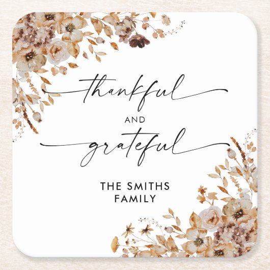Fall Leaves Thanksgiving Dinner Rechteckiger Pappuntersetzer (Vorderseite)