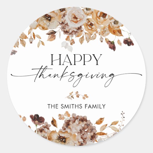 Fall Leaves Thanksgiving Dinner Sticker (Vorderseite)