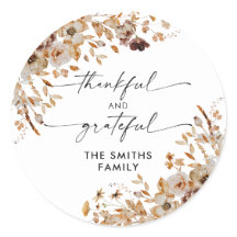 Fall Leaves Thanksgiving Dinner Sticker