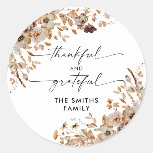 Fall Leaves Thanksgiving Dinner Sticker (Vorderseite)