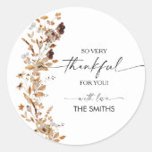 Fall Leaves Thanksgiving Dinner Sticker (Vorderseite)