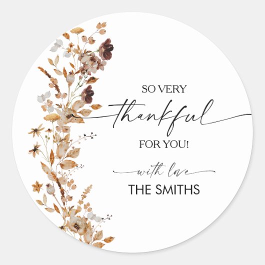 Fall Leaves Thanksgiving Dinner Sticker (Vorderseite)