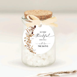 Fall Leaves Thanksgiving Dinner Sticker