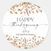Fall Leaves Thanksgiving Dinner Sticker (Vorderseite)
