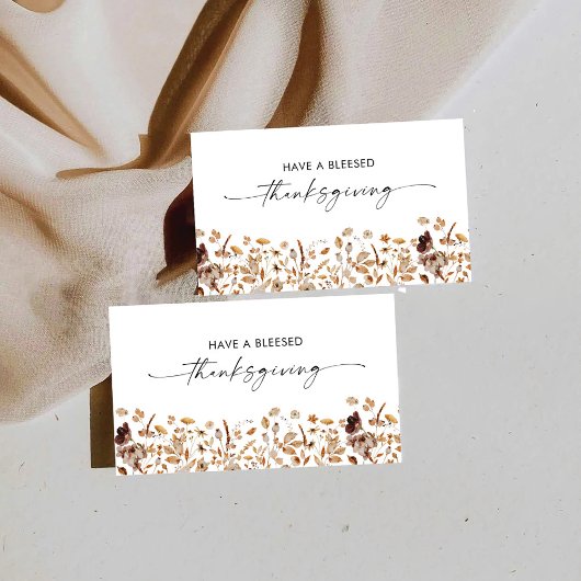 Fall Leaves Thanksgiving Enclosure Card Begleitkarte