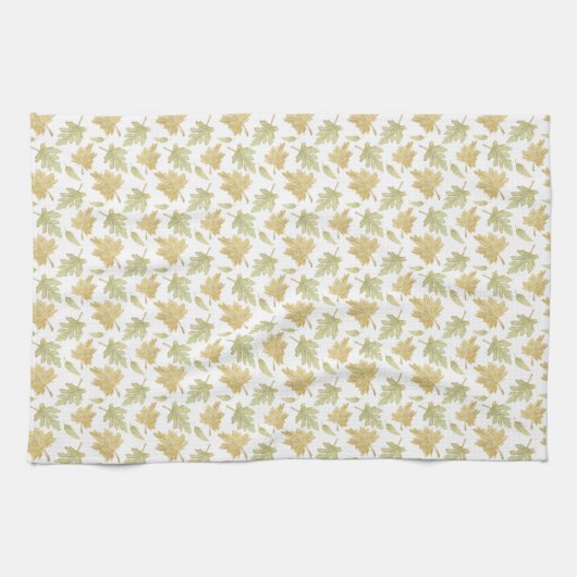 Fall Leaves Thanksgiving Kitchen Towel Decor Geschirrtuch (Horizontal)