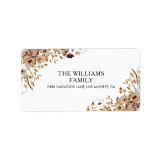 Fall Leaves Thanksgiving Return Address Label Adressaufkleber