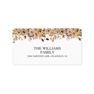 Fall Leaves Thanksgiving Return Address Label Adressaufkleber