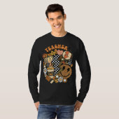 Fall Lehrer Retro Lehrer Leben Herbst Danksagung T-Shirt (Vorne ganz)