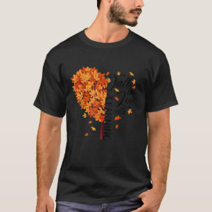 Fall Lehrerin fällt in Liebe mit Thanksgivi T-Shirt
