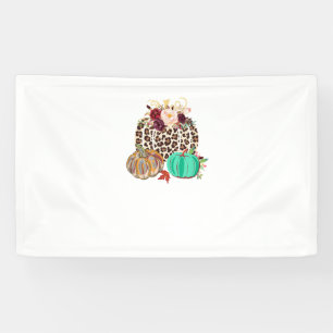 Fall Leopard Cheetah Pumpkin Rustikales Halloween Banner